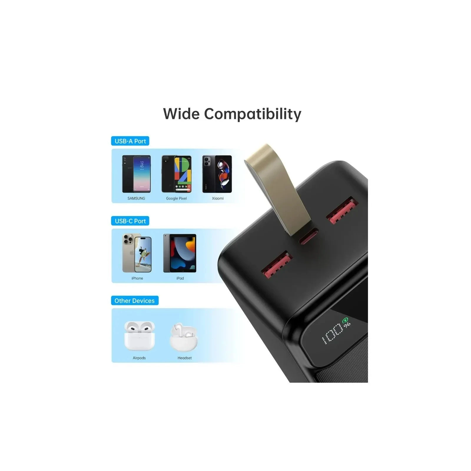Choetech 40000mAh, PD/22.5W, QC, AFC (B731) (UA)