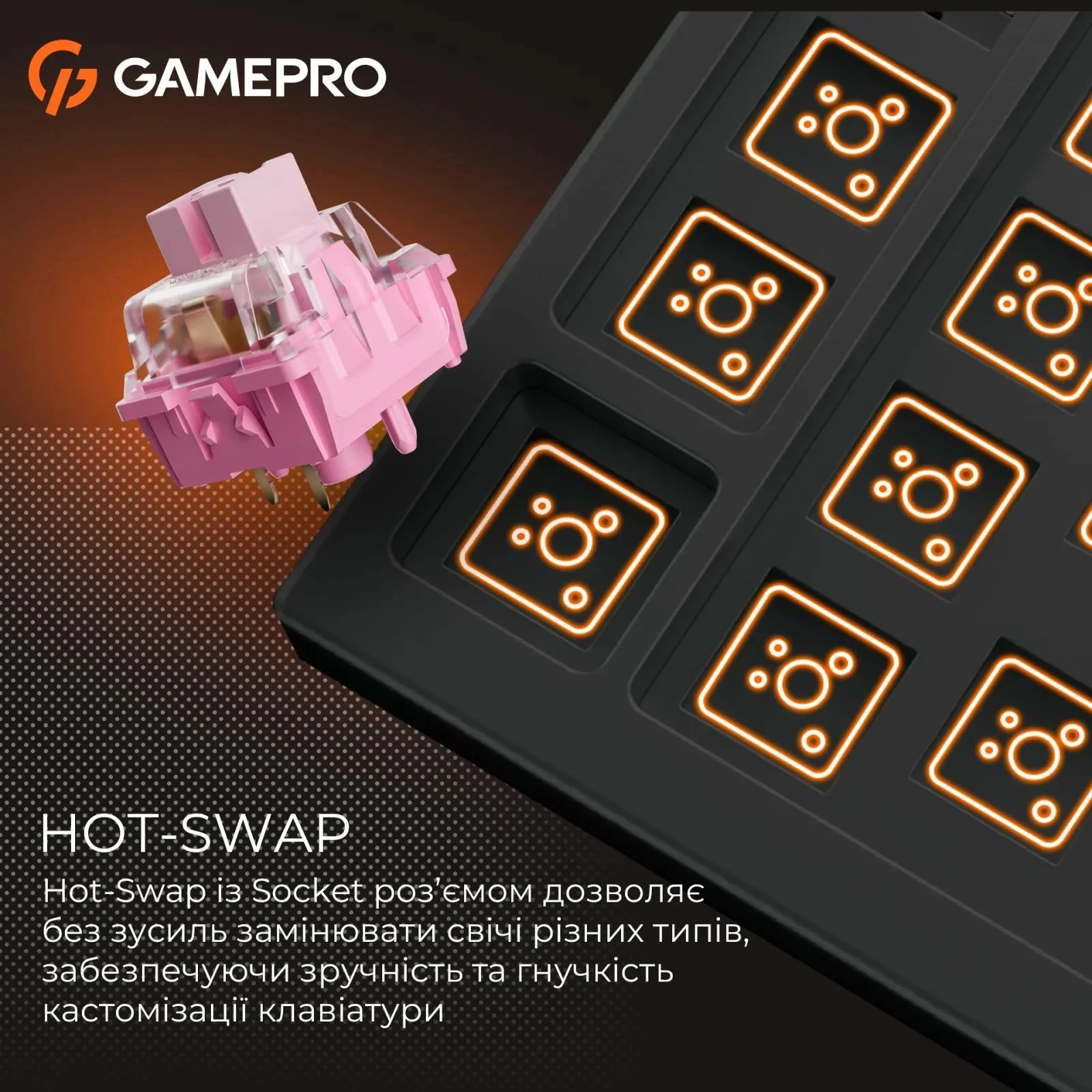 GamePro MK130 V2 Infinity QLAB Sakura Linear RGB USB UA Black (MK130-V2-B-QS) (UA)