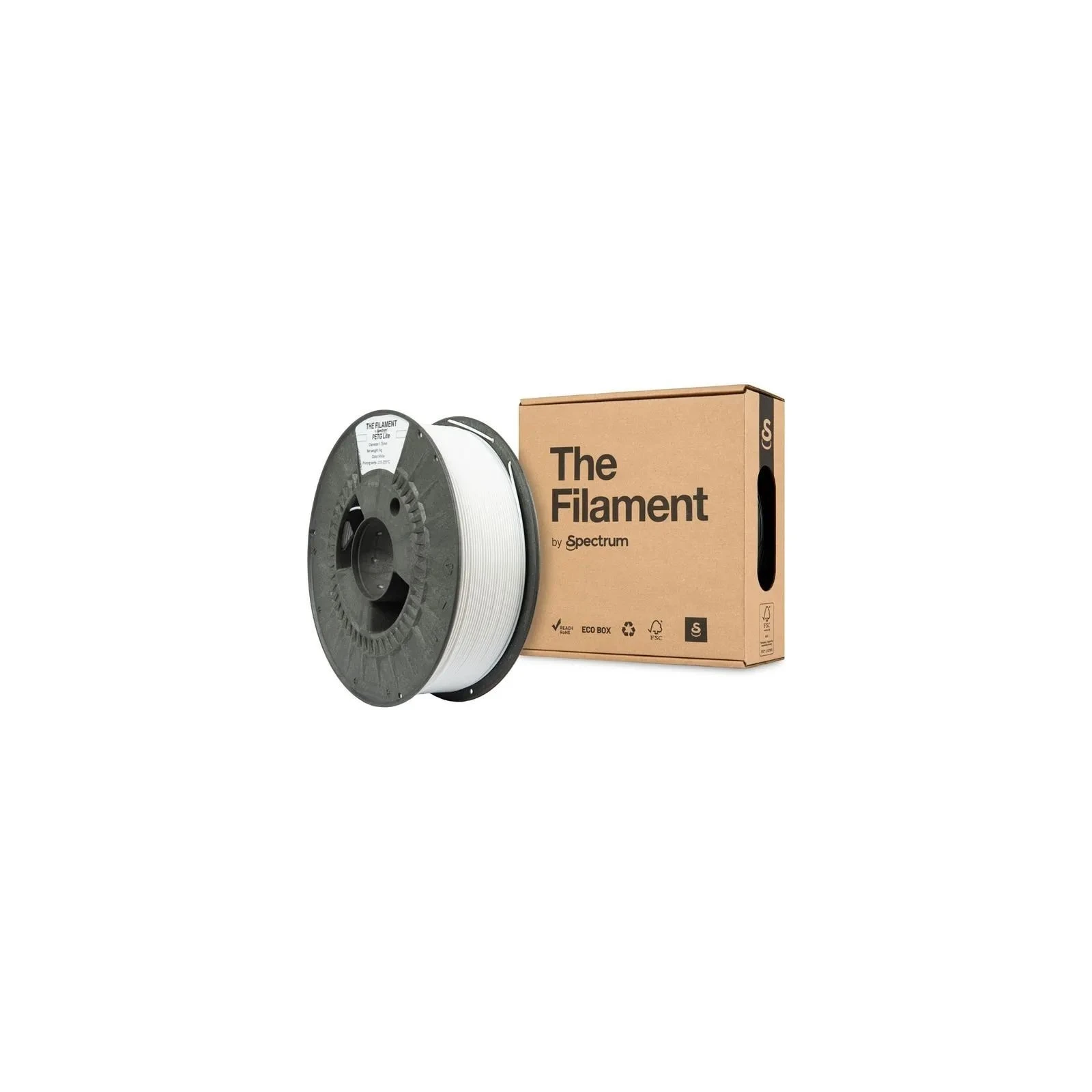 Пластик для 3D-принтера The Filament PETG Lite 1.75mm WHITE 1kg (TF-24238) (UA)