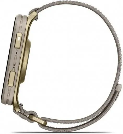 Garmin Venu X1 Soft Gold Titanium and French Grey Nylon (010-02980-09)