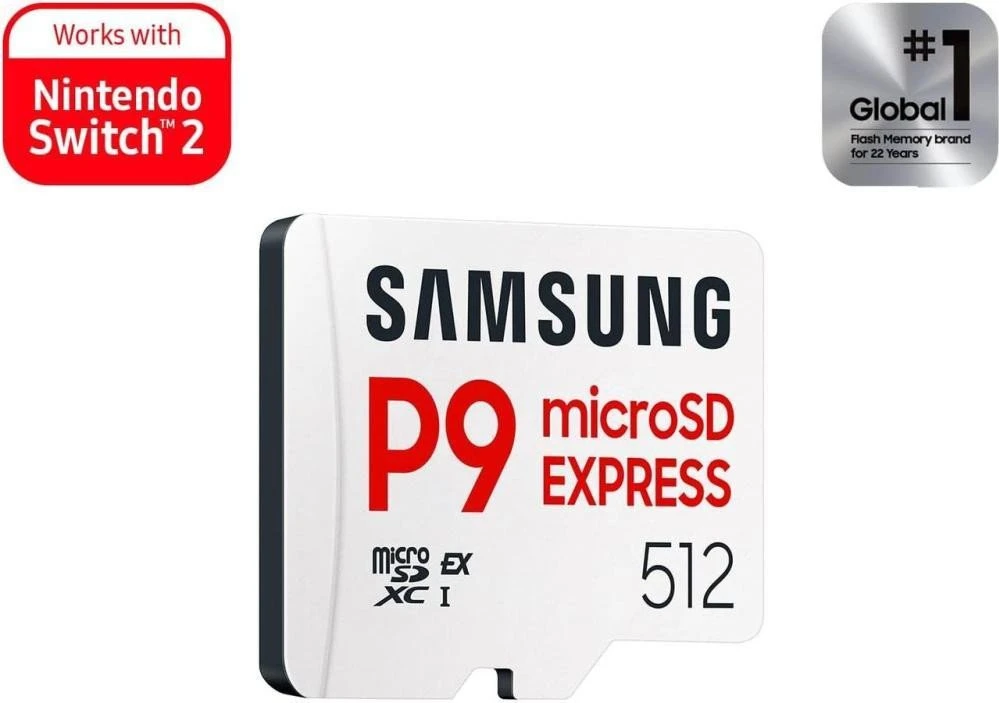 Samsung 512 GB microSDXC P9 Express (MB-MK512T) Тип: microSDXC; Объем памяти, ГБ: 512;