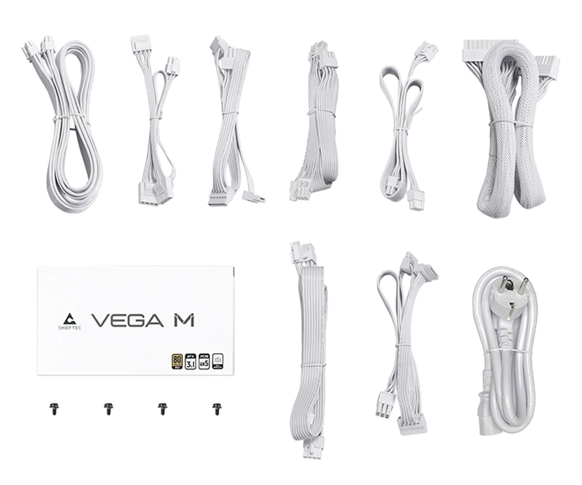 Chieftec Vega M 850W 80 Plus Gold White (PPG-850-CW) EU Максимальная мощность: 850 Вт;