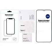 Стекло защитное BeCover Apple iPhone 12 Pro 10D Black (711512) (UA)