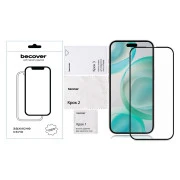 Стекло защитное BeCover Apple iPhone 16 Pro Black (712124) (UA)