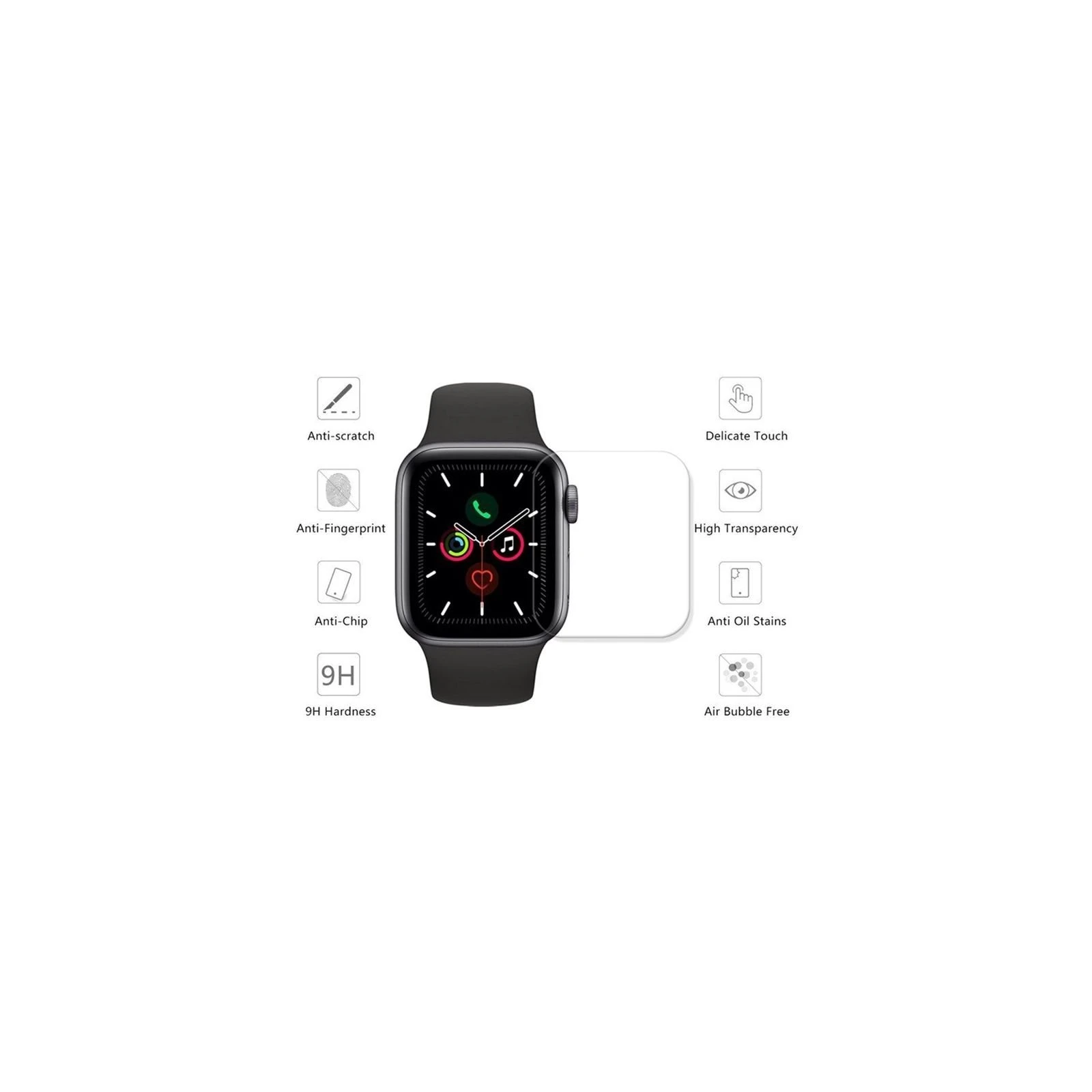 Пленка защитная Drobak Ceramics Apple Watch SE 44mm (2 шт) 313119 (313119) (UA)