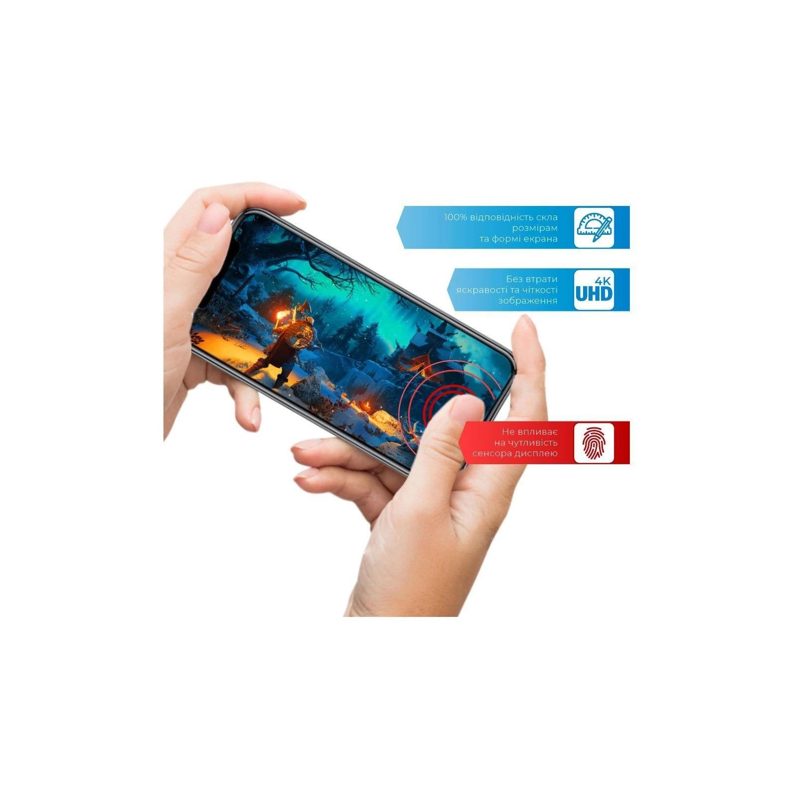 Захисне скло ACCLAB Full Glue Apple iPhone 12 mini (1283126508226) (UA)