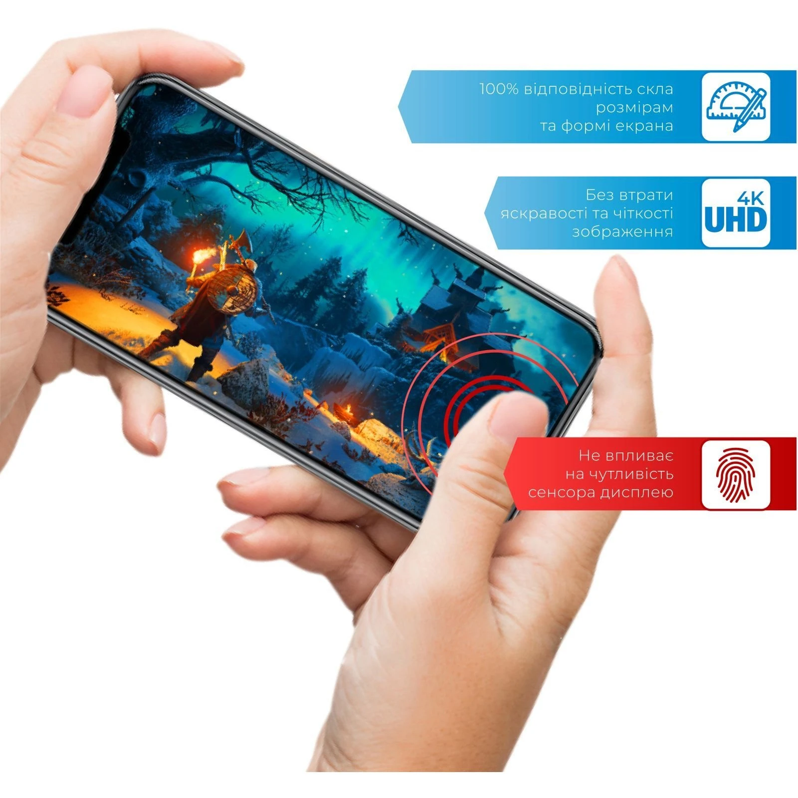 Захисне скло ACCLAB Full Glue Apple iPhone 14 Pro Max (1283126541988) (UA)