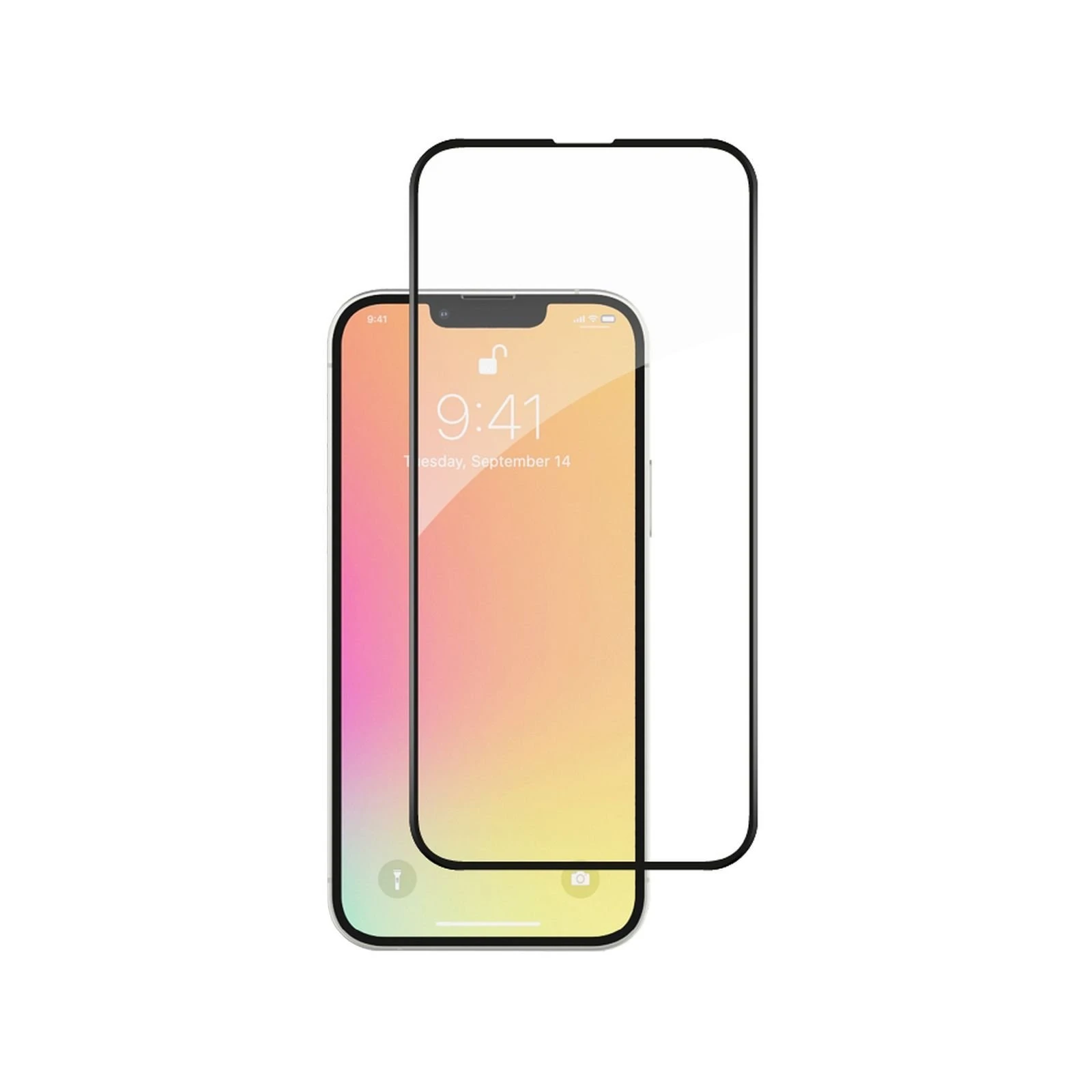 Захисне скло ACCLAB Full Glue ESD Apple Iphone 13/13 Pro Black (1283126542527) (UA)