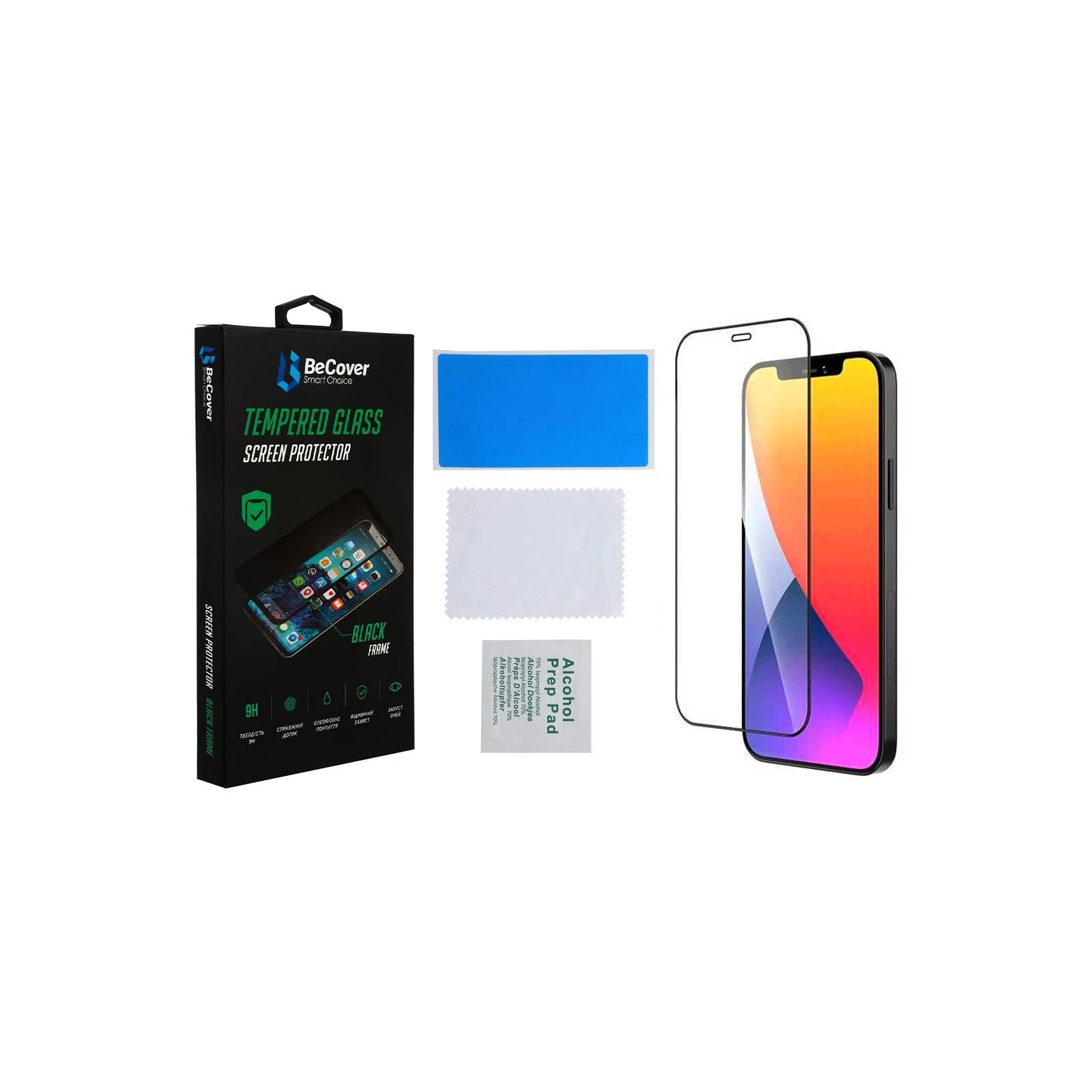 Захисне скло BeCover Apple iPhone 13 Pro Max Black (706664) (UA) Призначення: для телефону; Вид