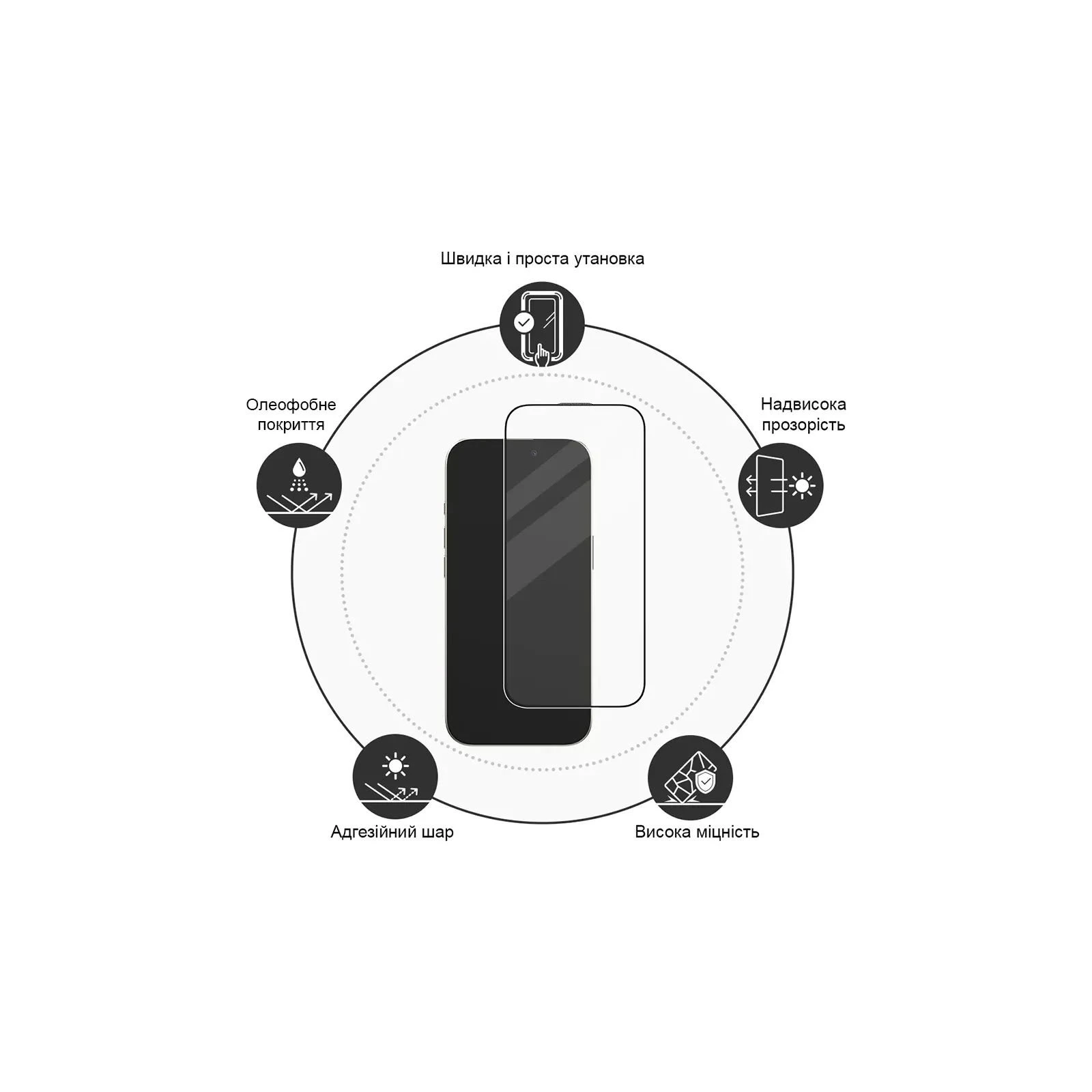 Захисне скло Drobak Apple iPhone 16e (383878) (UA)