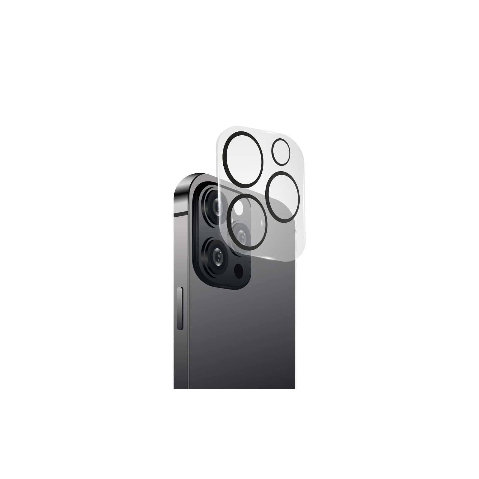 Захисне скло Intaleo Camera Lens Apple Iphone 15 Pro/15 Pro Max Black (1283126576867) (UA)