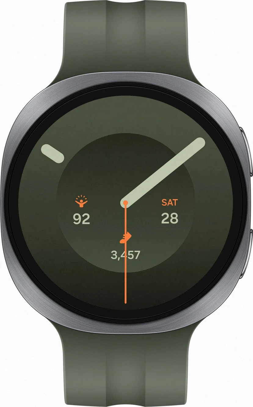 Смарт-годинники Samsung Galaxy Watch9 Silver Bluetooth 44mm Sport Band Olive M/L (SM-L350NZSASEK) (UA)