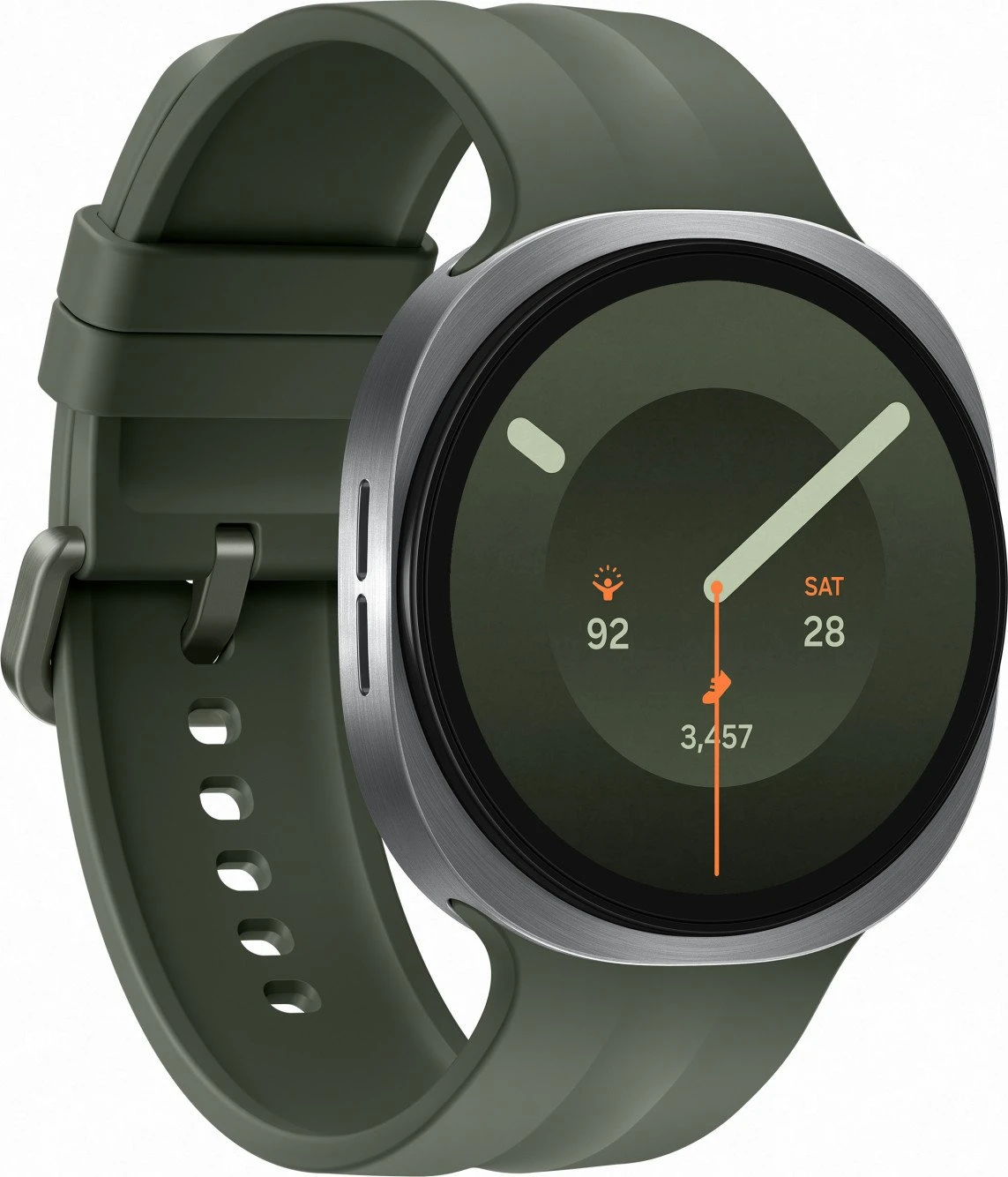 Смарт-годинники Samsung Galaxy Watch9 Silver Bluetooth 44mm Sport Band Olive M/L (SM-L350NZSA)