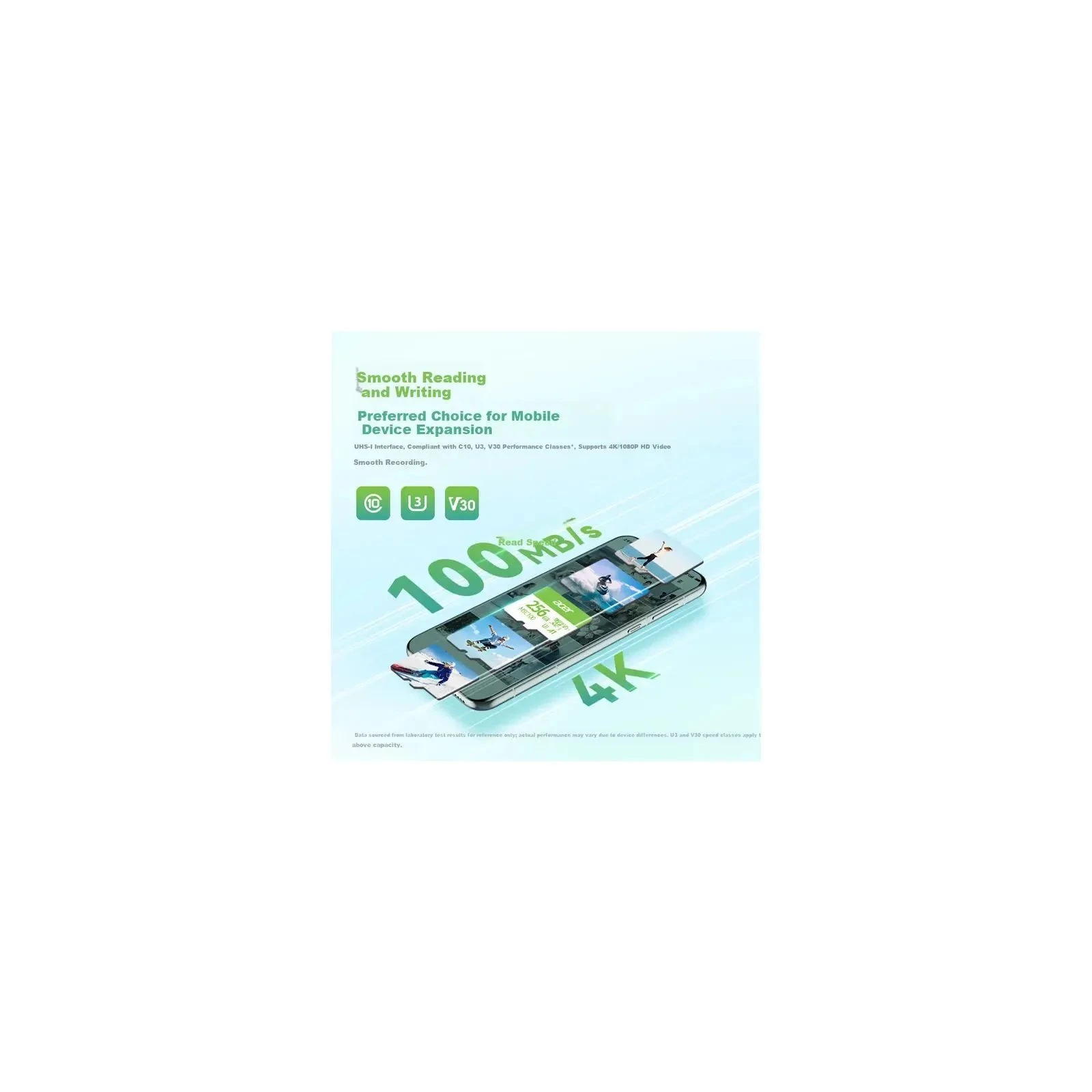 Acer 64GB microSD MSC100 /U3/V30/A1/C10 R 100MB/s / Write 30MB/s (BL.9BWWA.336) (UA)