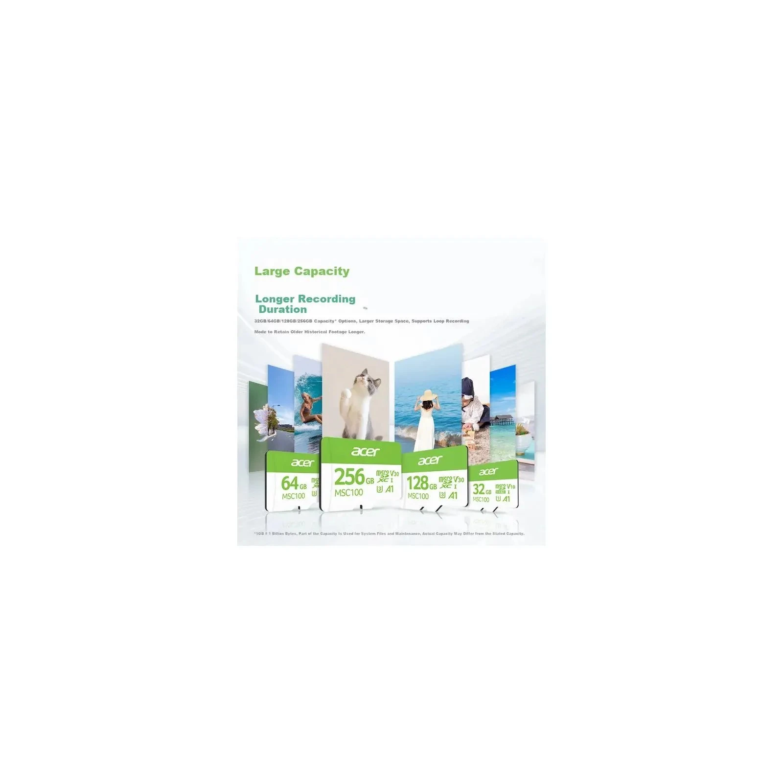 Acer 64GB microSD MSC100 /U3/V30/A1/C10 R 100MB/s / Write 30MB/s (BL.9BWWA.336) (UA)