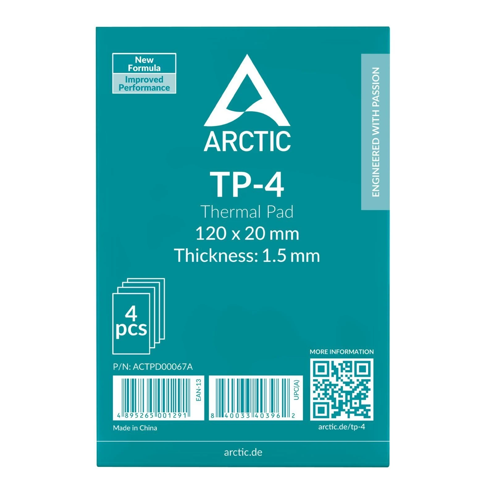 Термопрокладка Arctic TP-4 120*20mm*1,5mm 4шт (ACTPD00067) (UA)