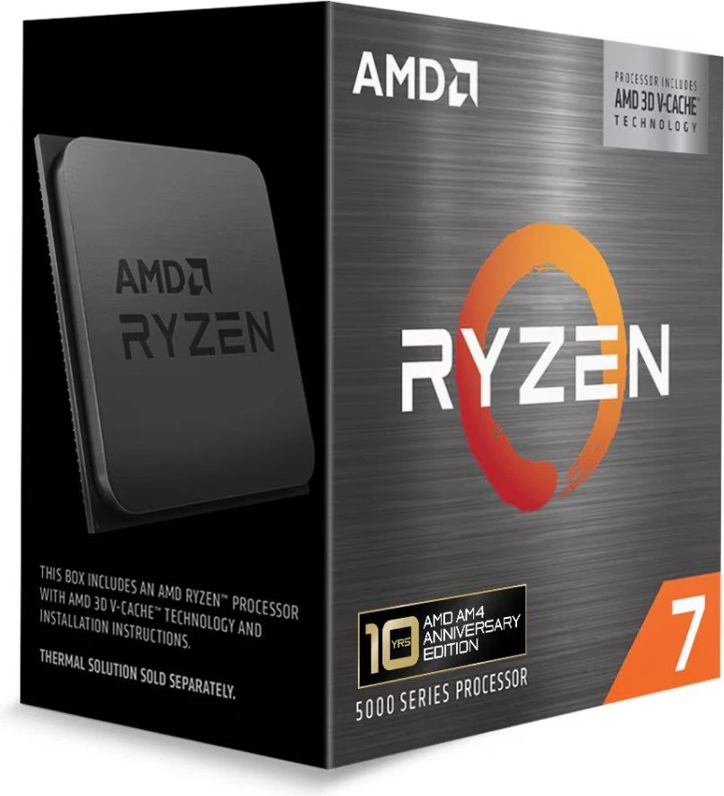 AMD Ryzen 7 5800X3D 10th AM4 Anniversary Edition (100-100000651POF) Тип: Процесор; Тип роз'єму: Socket AM4;