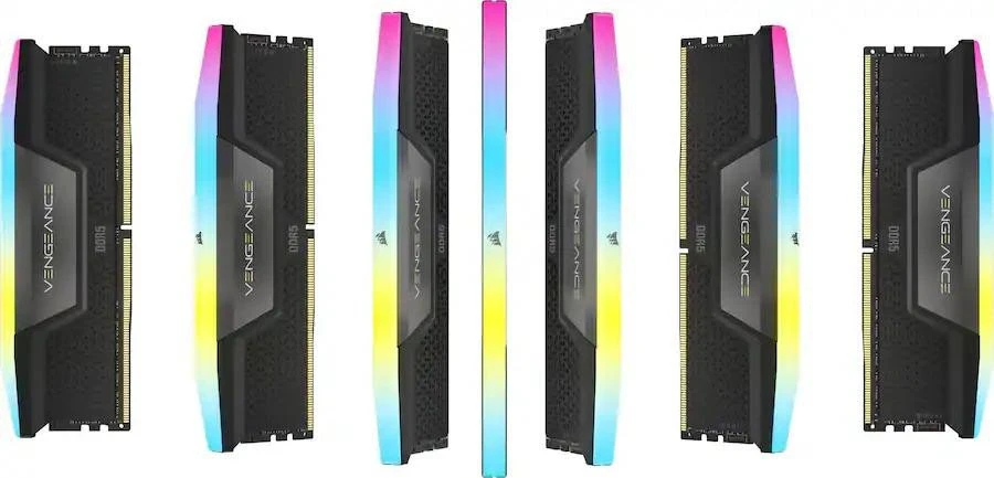 Corsair 64 GB (2x32 GB) DDR5 6400 MHz Vengeance RGB Black (CMH64GX5M2Y6400C32) Назначение: Память для
