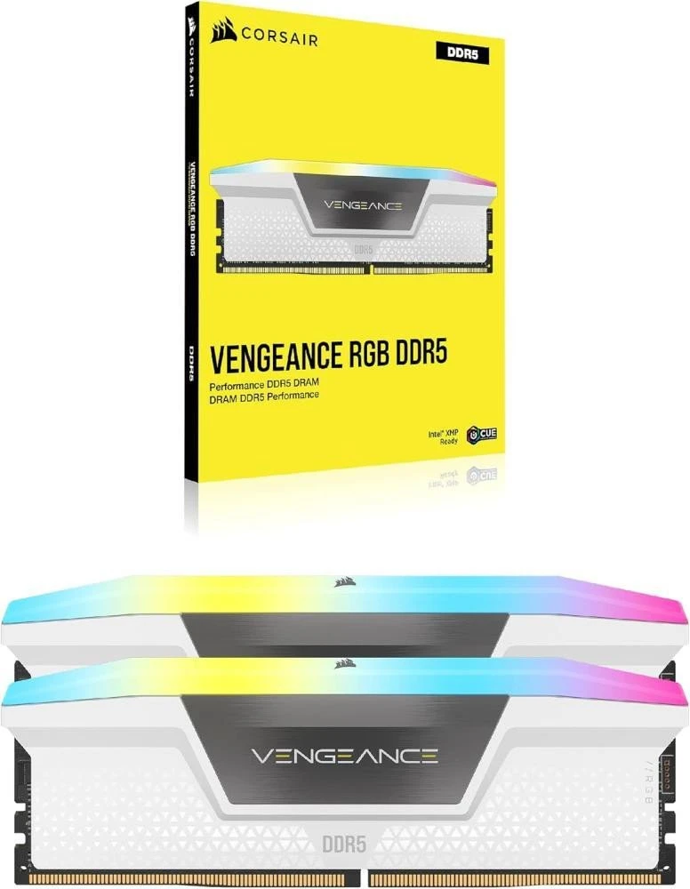 Corsair 64 GB (2x32GB) DDR5 5200 MHz Vengeance RGB (CMH64GX5M2B5200C40W)