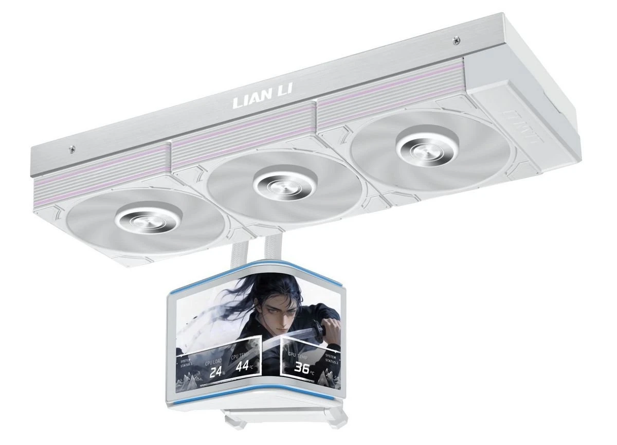 Система водяного охолодження Lian Li HydroShift II OLED Curved 360 P28 White (G89.GHS2OLDC36PW.00) (UA) Розміри вентилятора, мм: 124 х 120 х