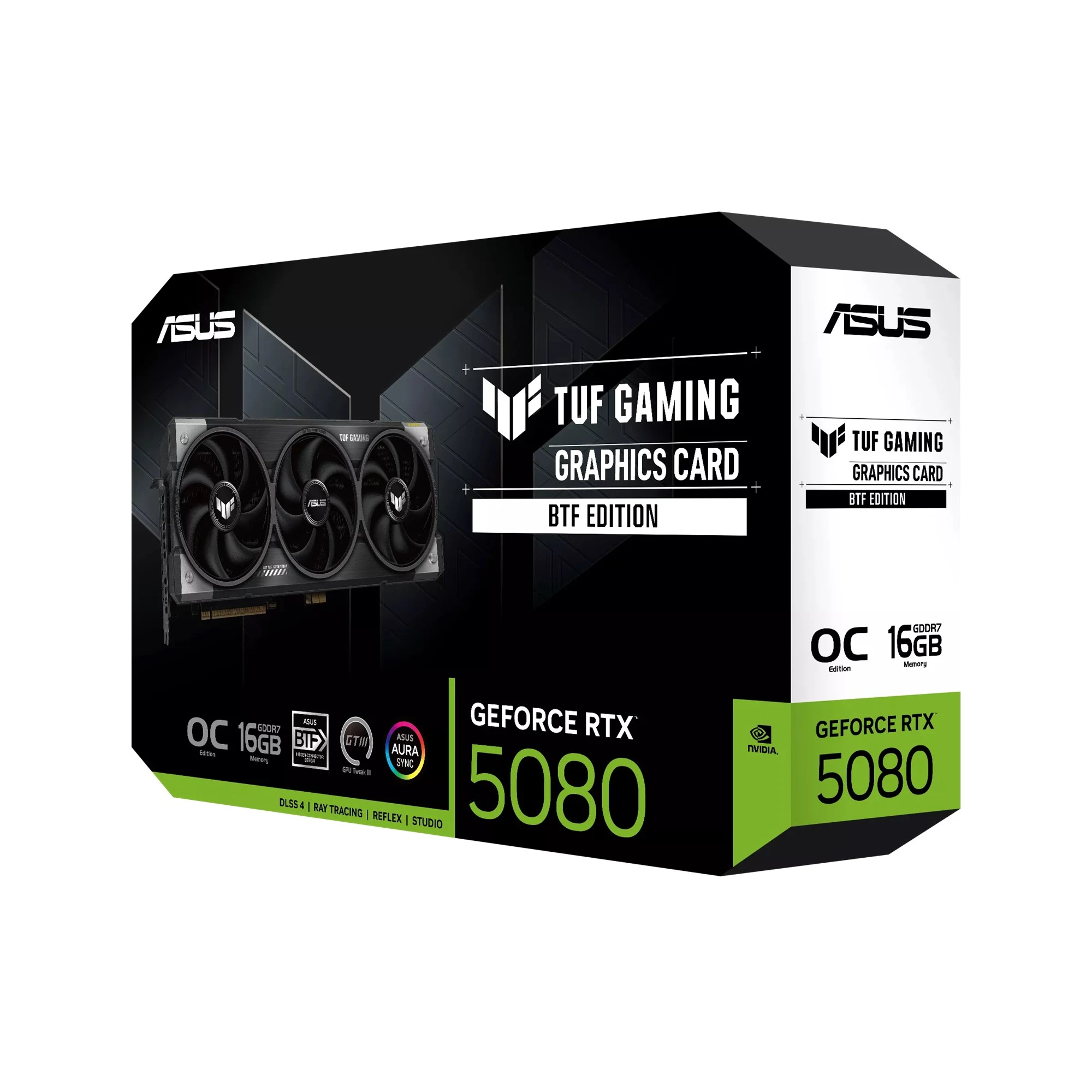 GeForce RTX 5080 16GB GDDR7 TUF Gaming BTF OC Asus (TUF-RTX5080-O16G-BTF-GAMING) (UA) Графічний чіп: GeForce RTX 5080;