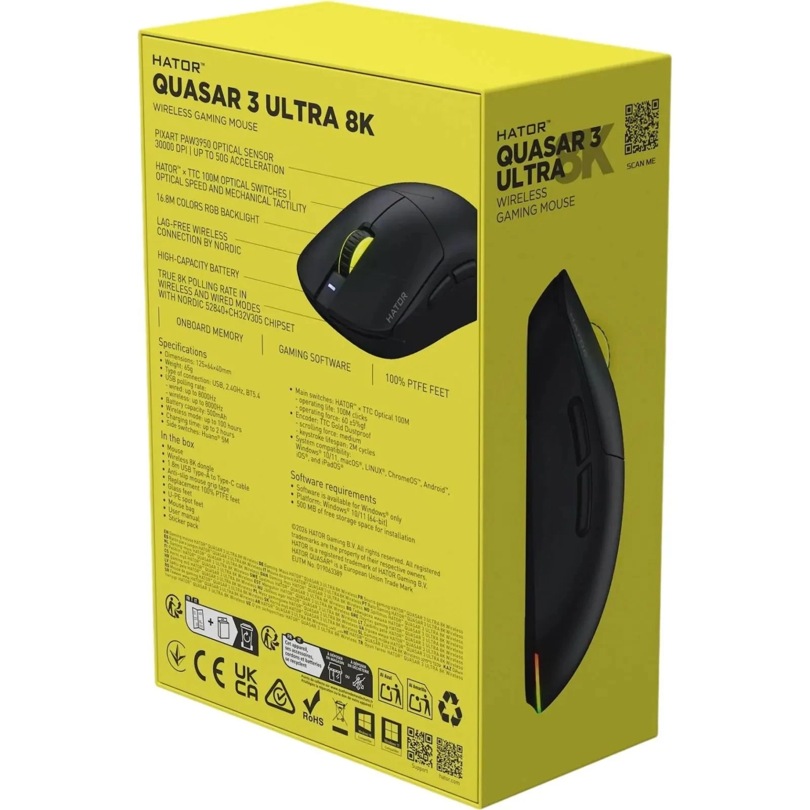 Hator Quasar 3 Ultra 8K Wireless Black Edition (HTM772) (UA)