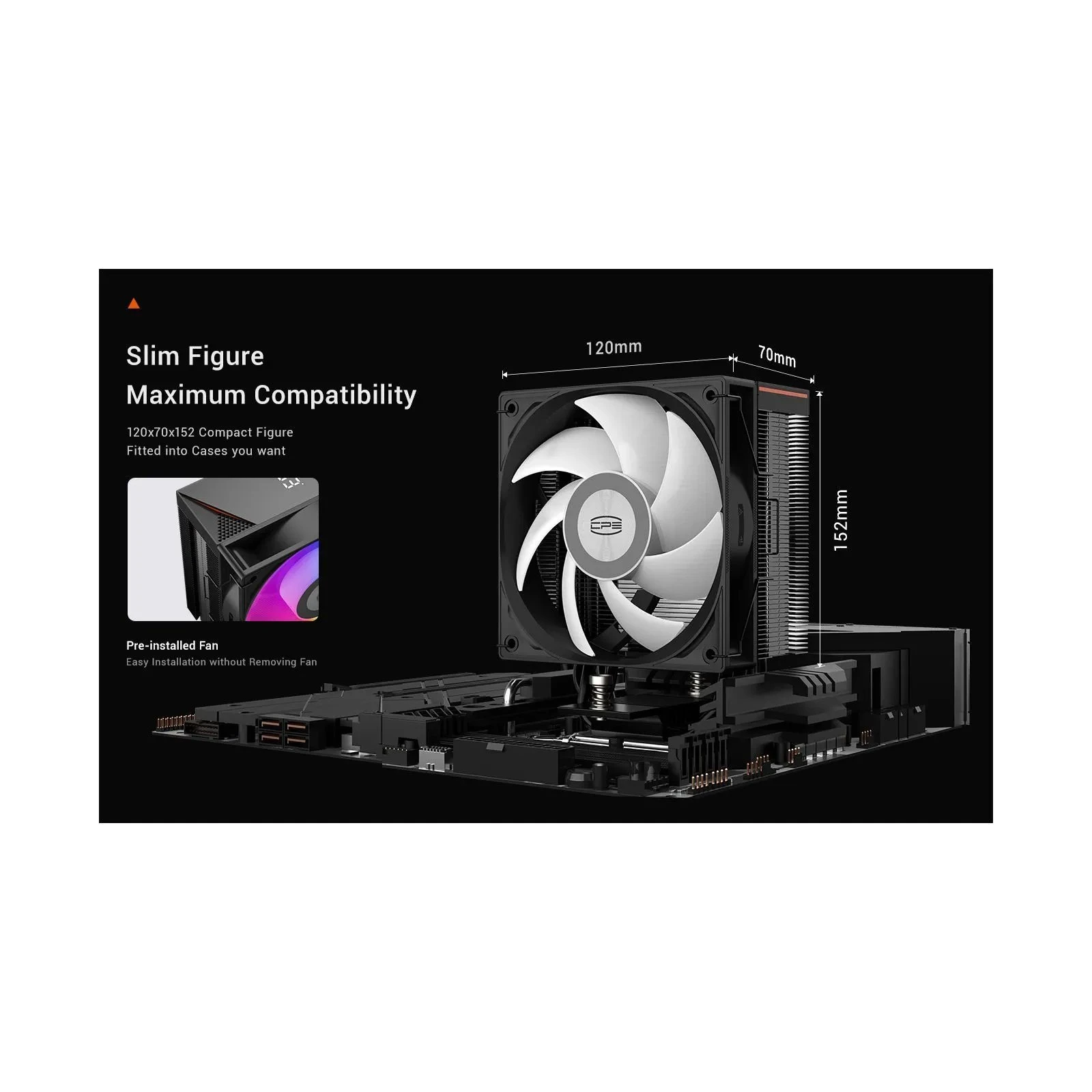 Кулер для процессора PcCooler RT400 Digital ARGB BK (UA)