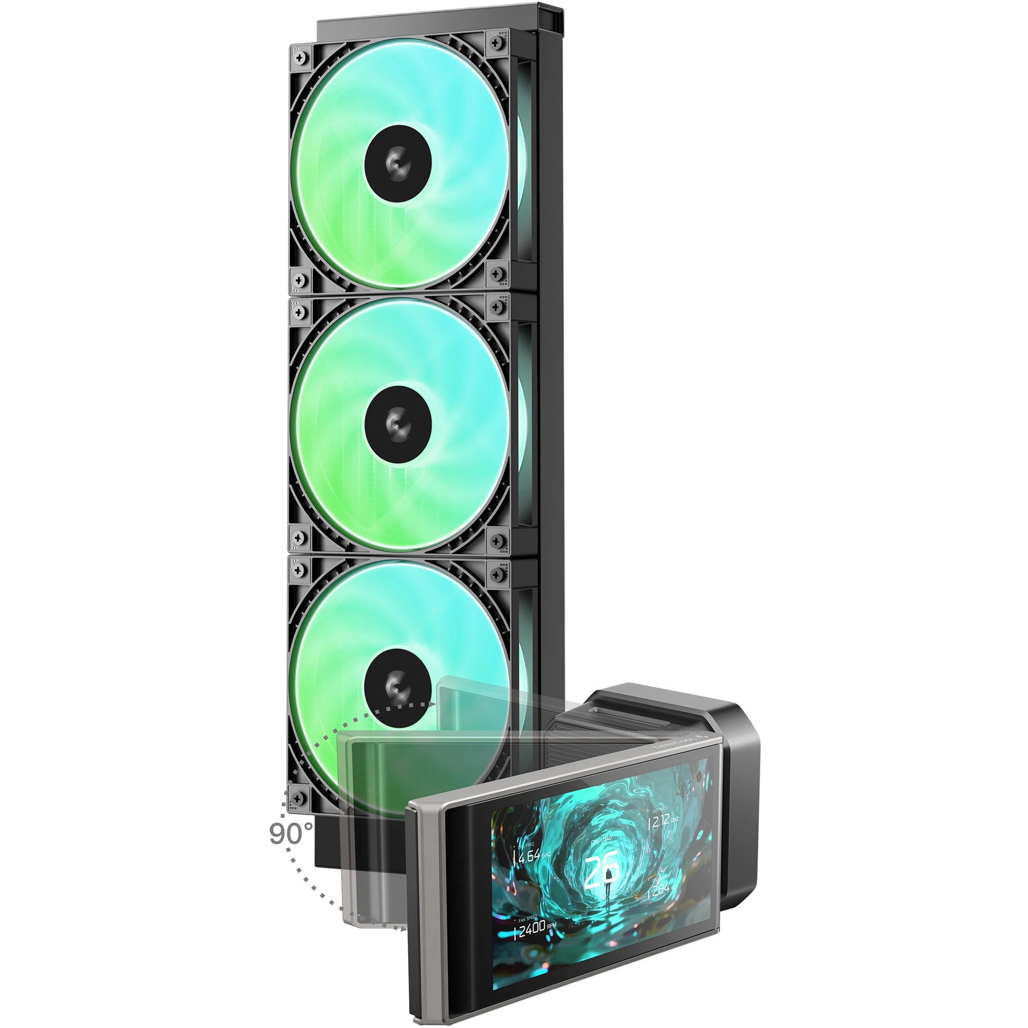 Система водяного охолодження DeepCool LT360 Vision ARGB Black (R-LT360VISION-BKAMMC-G-1) (UA)