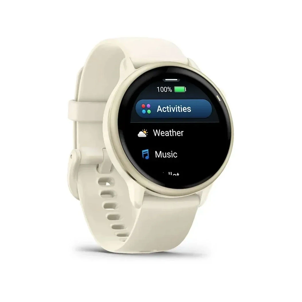 Смарт-годинники Garmin Vivoactive 6 Lunar Gold with Bone Silicone Band (010-02985-41) (UA) Діагональ екрану: 1.2; Роздільна