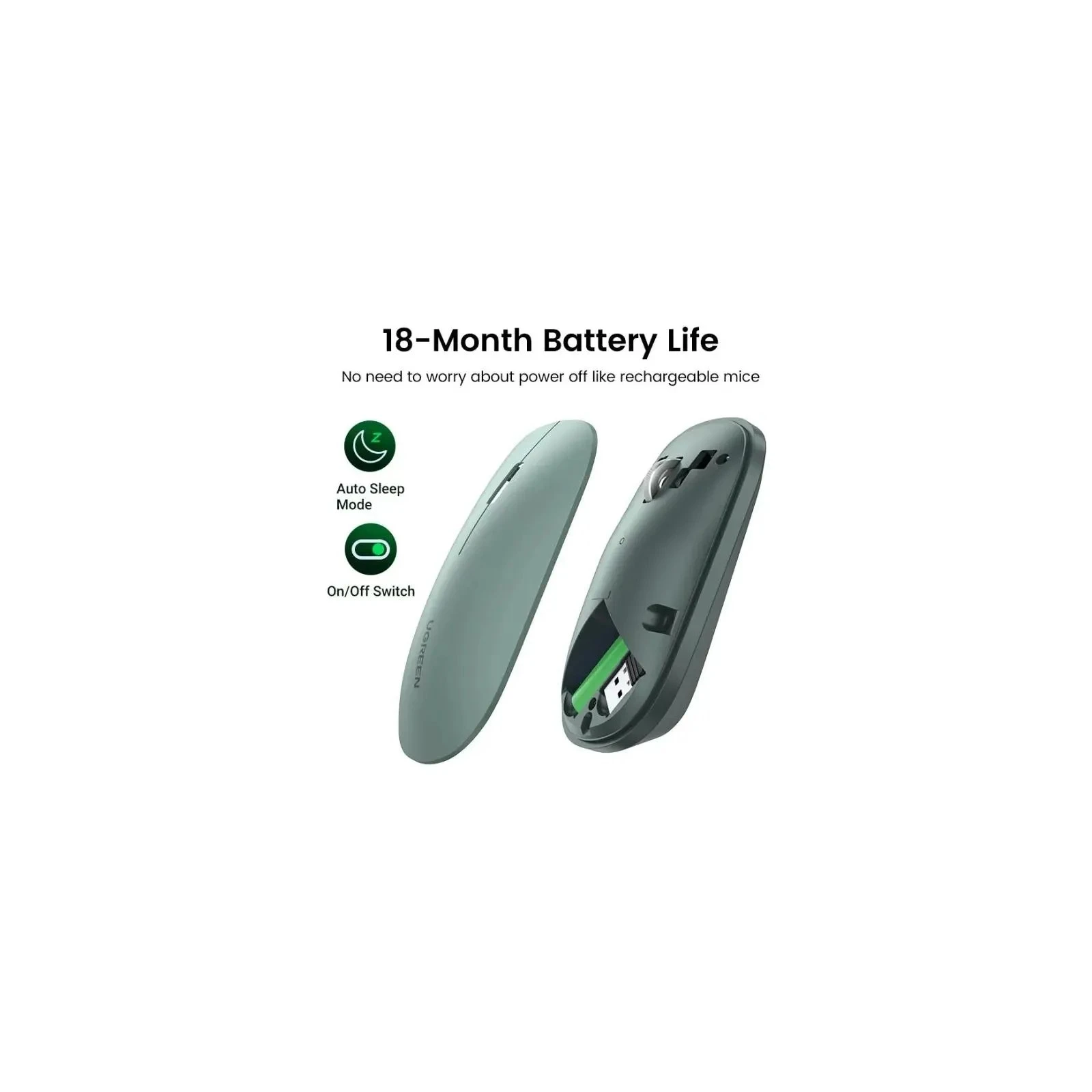 Ugreen MU001 Portable Wireless Green (90374) (UA)