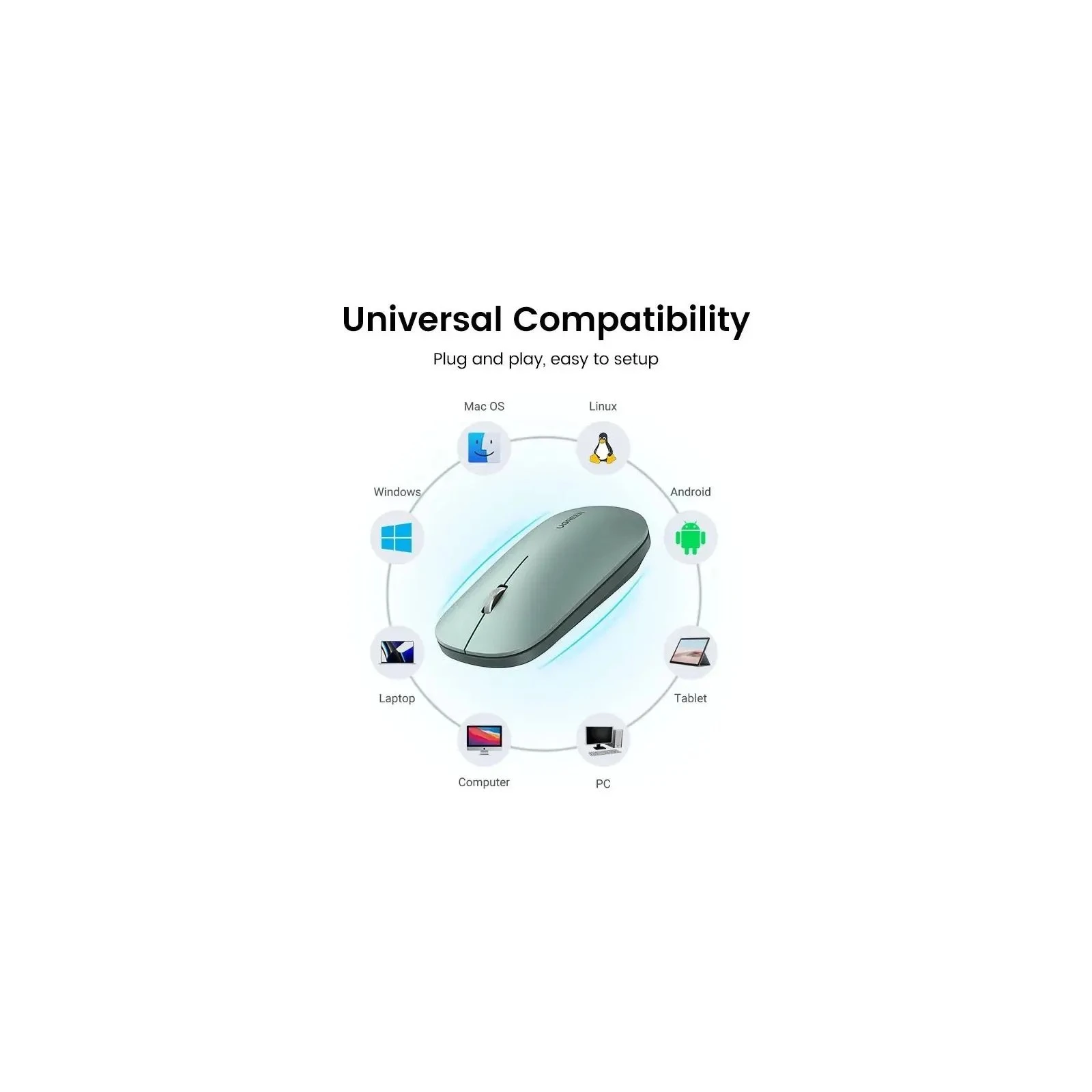 Ugreen MU001 Portable Wireless Green (90374) (UA)