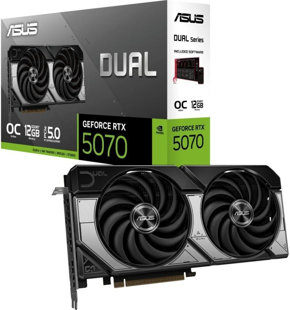 ASUS DUAL-RTX5070-O12G (90YV0M17-M0NA00) Тип: Видеокарта; Производитель