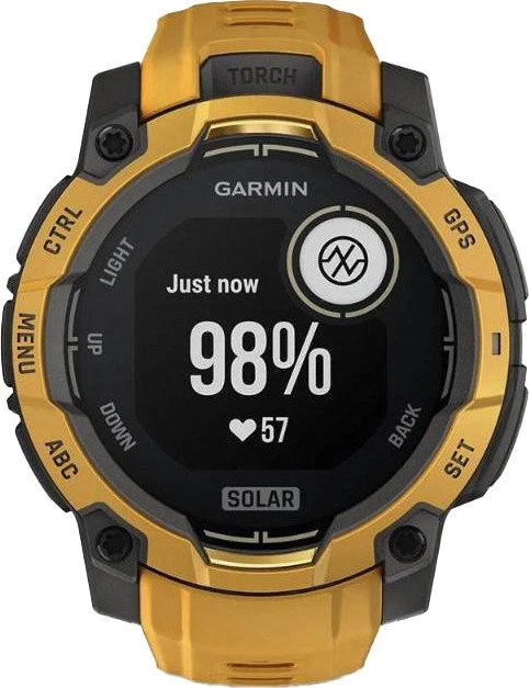 Смарт-часы Garmin Instinct 3 45mm Solar Sunburst with Sunburst/Gray Band (010-02934-02)