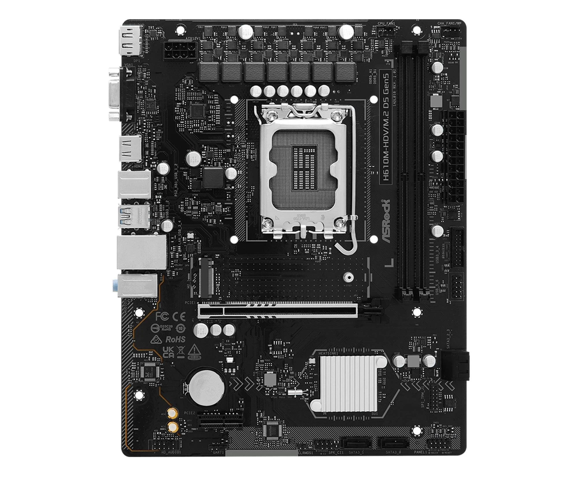 ASRock H610M-HDV/M.2 D5 GEN5 (90-MXBTU0-A0UAYZ) EU