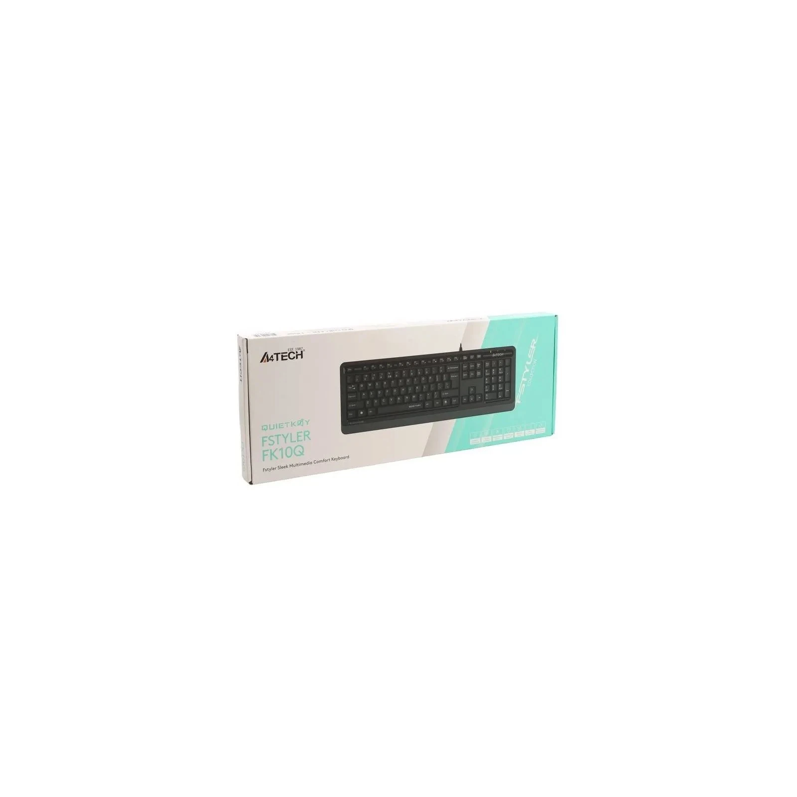 A4Tech FK10Q USB UA Grey (4711421003452) (UA) Тип: мультимедійна; Призначення: