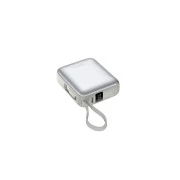Choetech 10000mAh, 35W. PD/3.0, LED Display, buid-in type-C cabel, Silver (B832-SL) (UA)