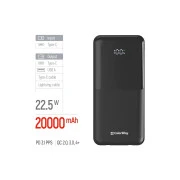 ColorWay 20 000 mAh DigiPower PD/22.5W, QC/4.0, Black (CW-PB200LP01BK) (UA)
