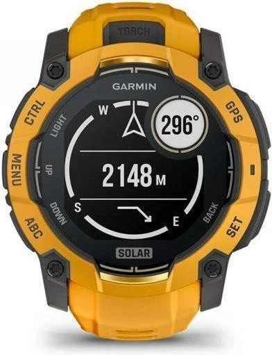 Смарт-часы Garmin Instinct 3 50mm Solar Sunburst with Sunburst/Gray Band (010-02935-02/42) (UA)