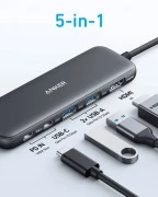 USB-хаб Anker USB-C Hub 332 5-in-1 Black (A8355H11) (UA)