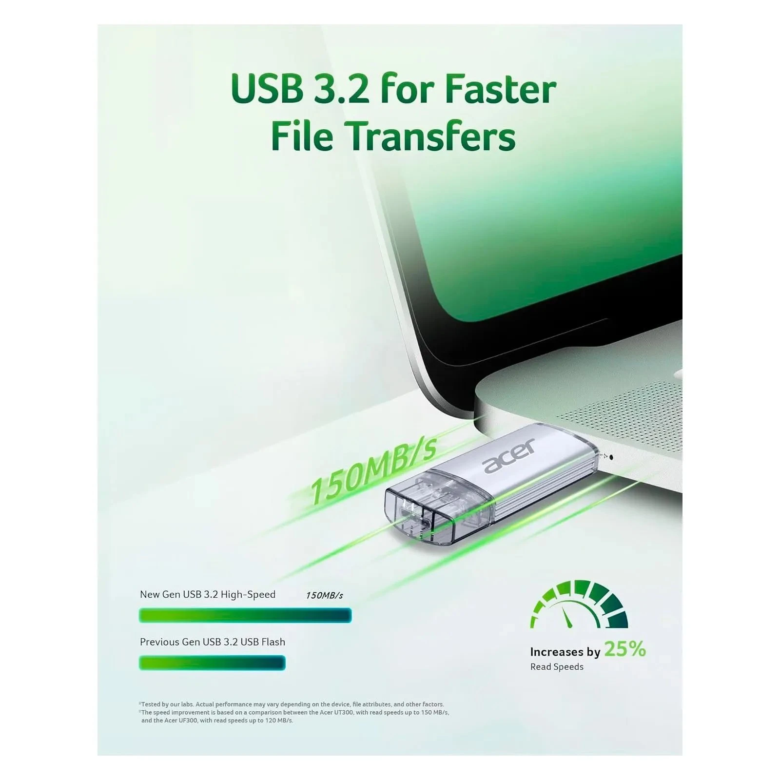 Acer 32GB UP300 Silver USB 3.2/Type-C (BL.9BWWA.588) (UA)