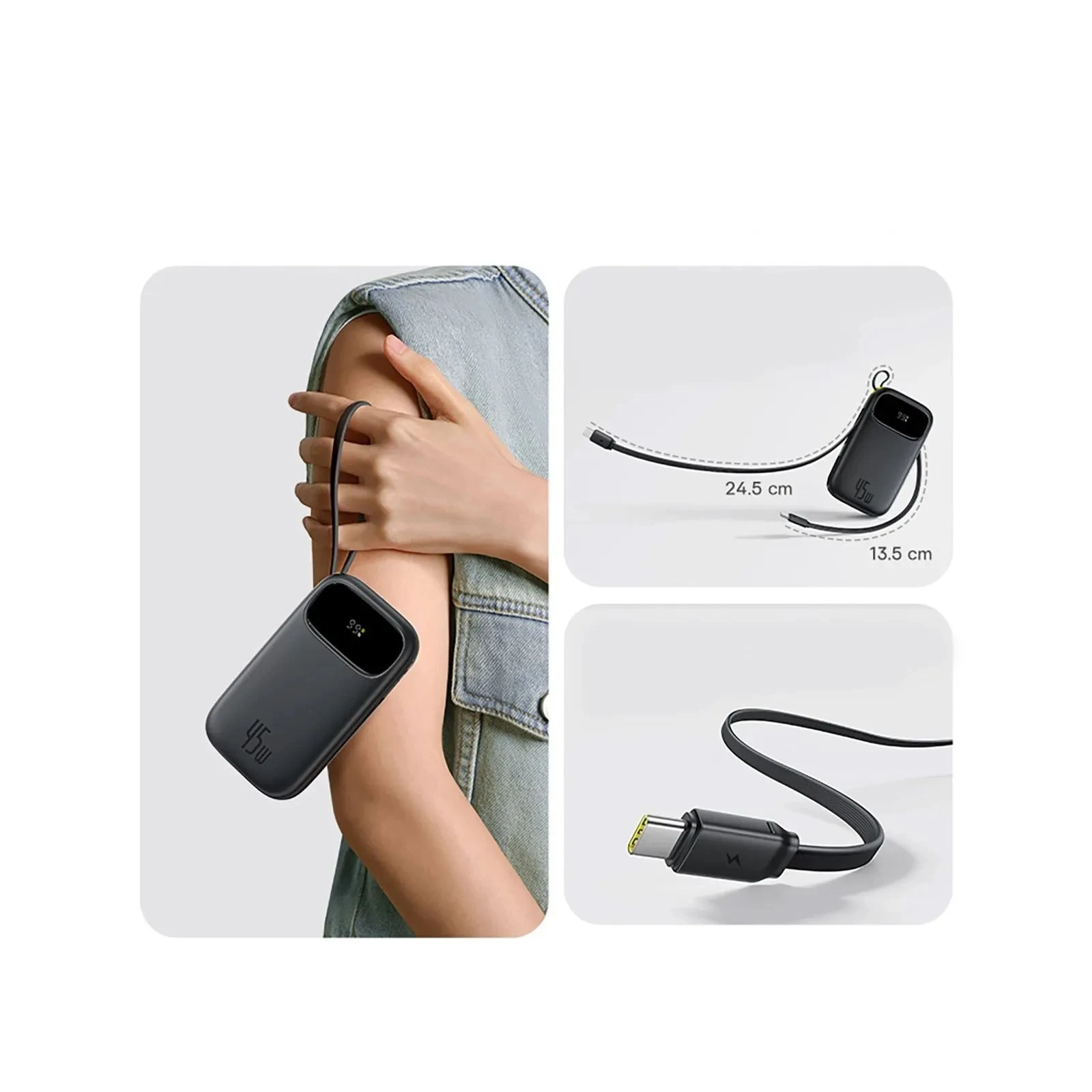 Baseus EnerFill FC31 20000mAh 45W, Digital Display, Cosmic Black (P10082105123-00) (UA)
