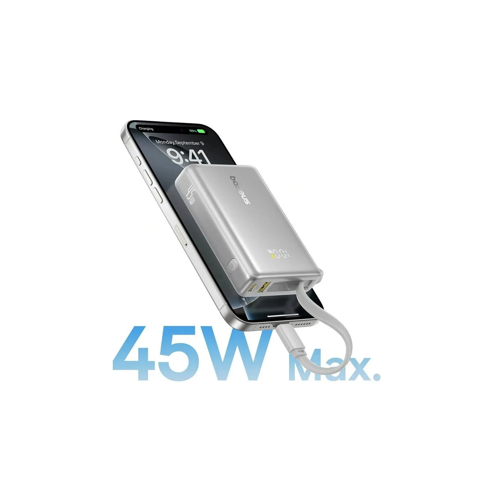 Baseus PicoGo 10000mAh 45W PD, QC, Galaxy Natural Titanium (P10076803853-00) (UA)