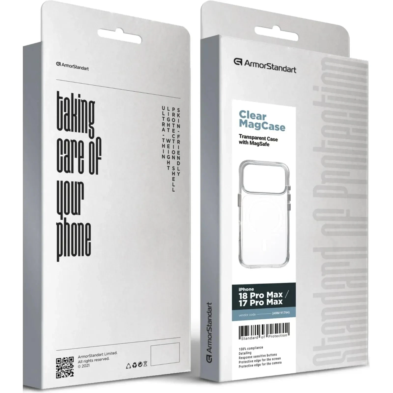 Чехол для мобильного телефона Armorstandart Clear MagCase Apple iPhone 18 Pro Max / 17 Pro Max Transparent (ARM91764) (UA)