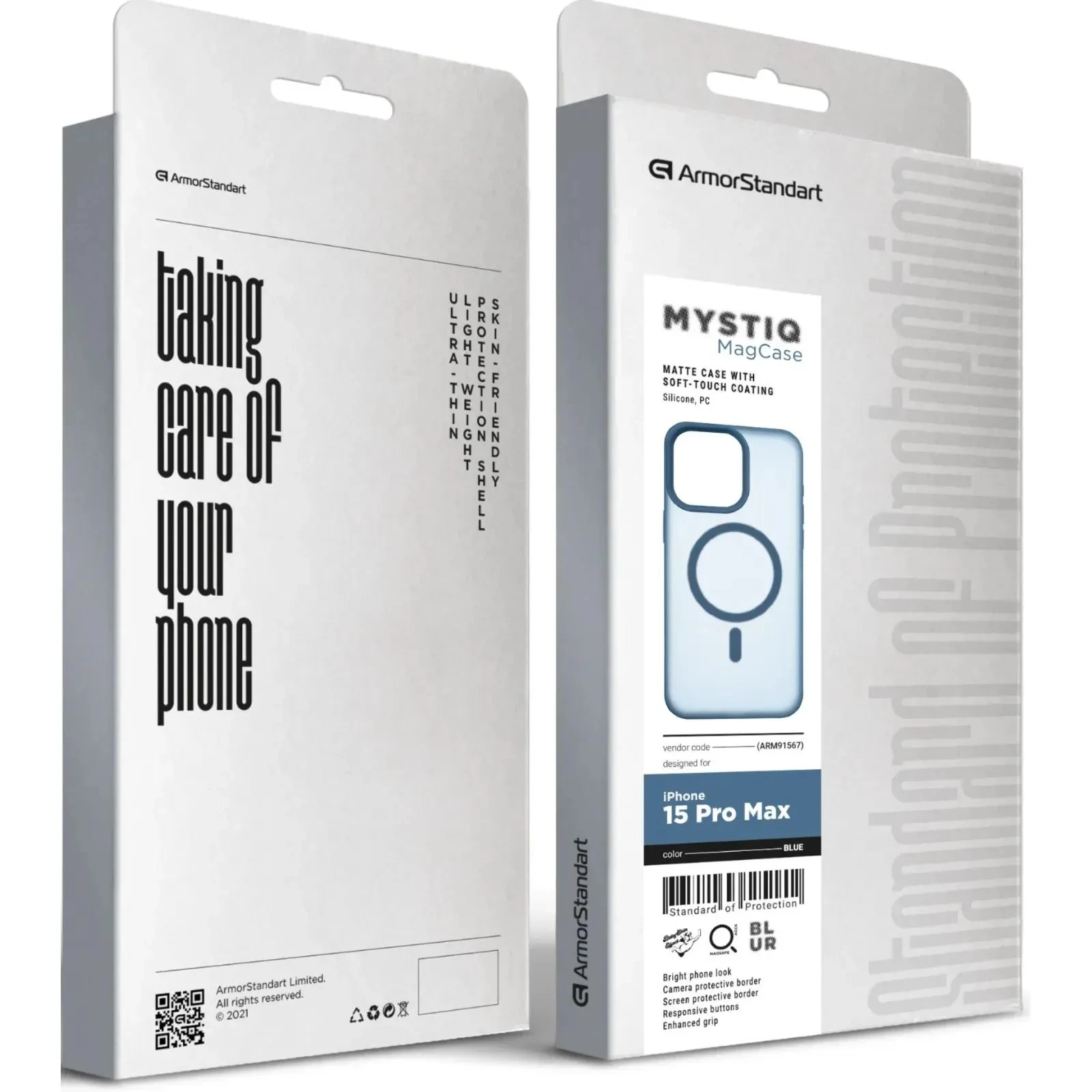 Чехол для мобильного телефона Armorstandart Mystiq MagCase Apple iPhone 15 Pro Max Blue (ARM91567) (UA)