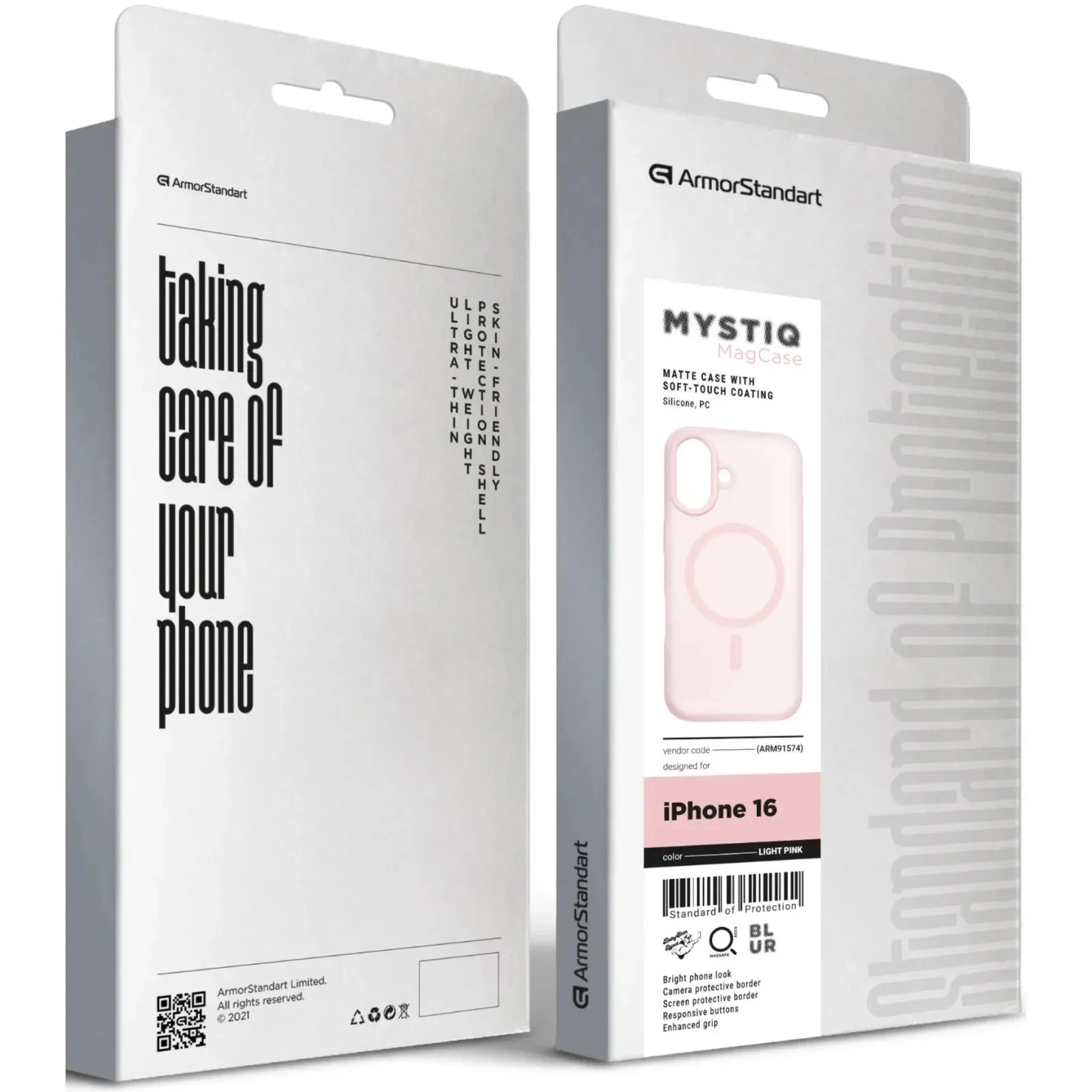 Чехол для мобильного телефона Armorstandart Mystiq MagCase Apple iPhone 16 Light Pink (ARM91574) (UA)