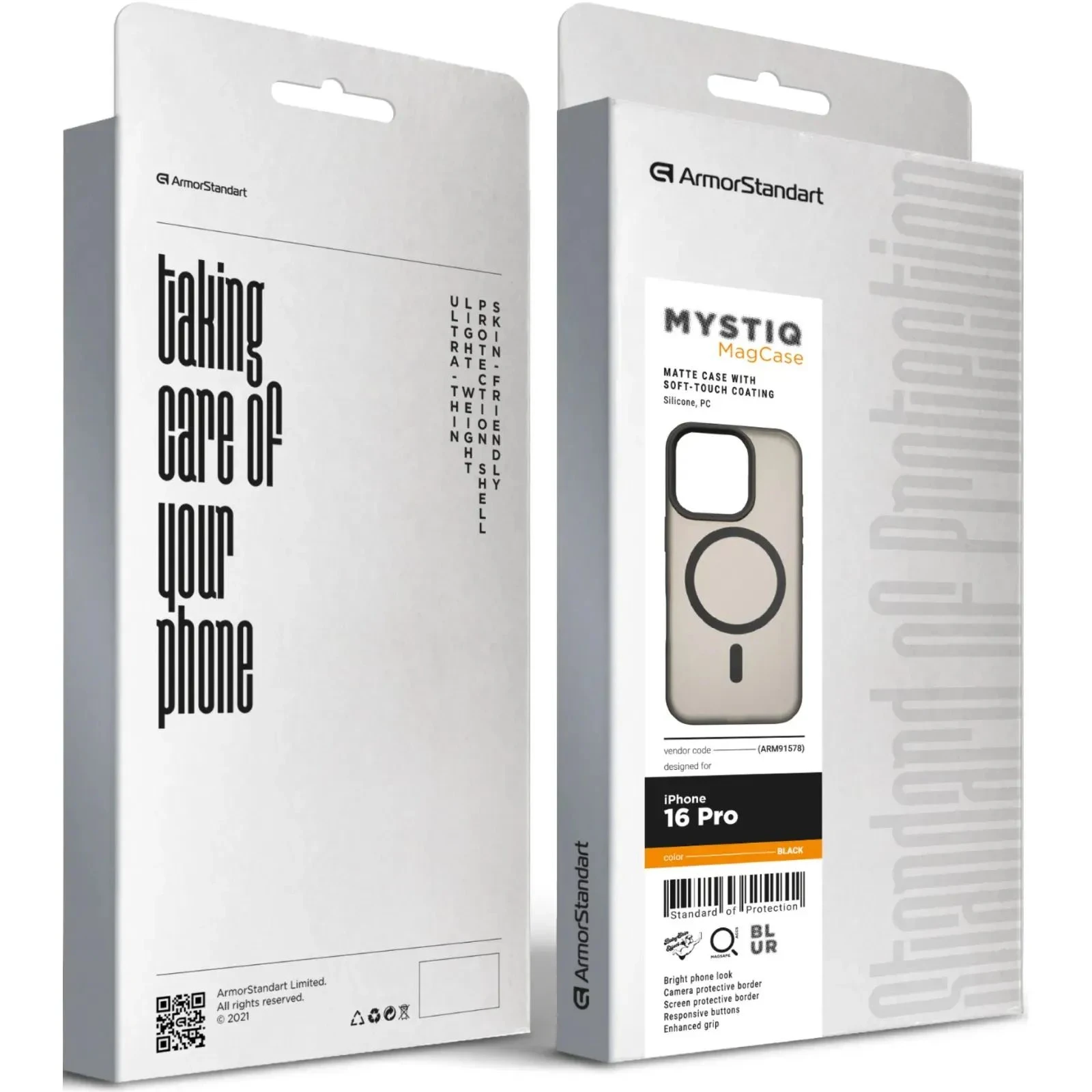Чехол для мобильного телефона Armorstandart Mystiq MagCase Apple iPhone 16 Pro Black (ARM91578) (UA)