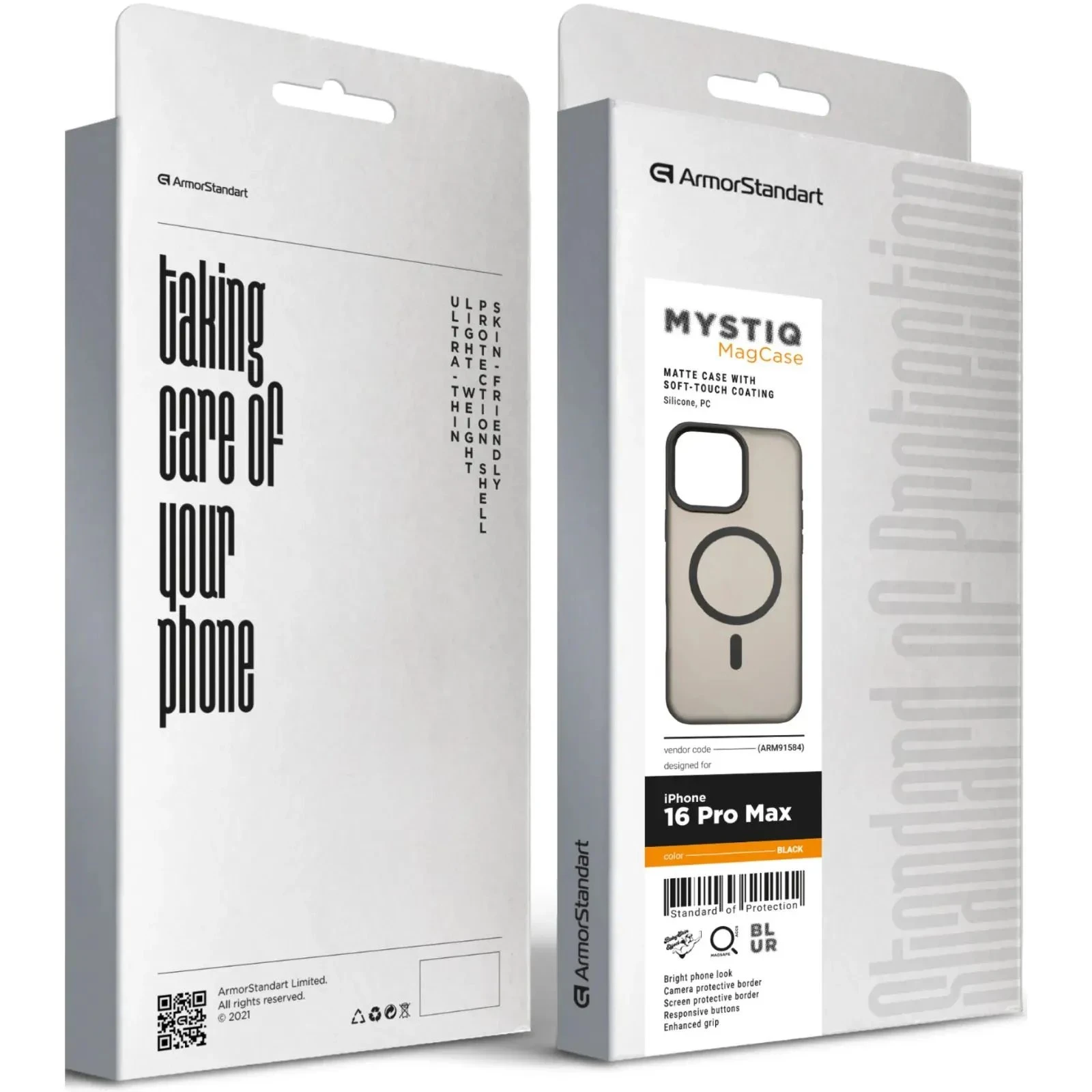 Чехол для мобильного телефона Armorstandart Mystiq MagCase Apple iPhone 16 Pro Max Black (ARM91584) (UA)