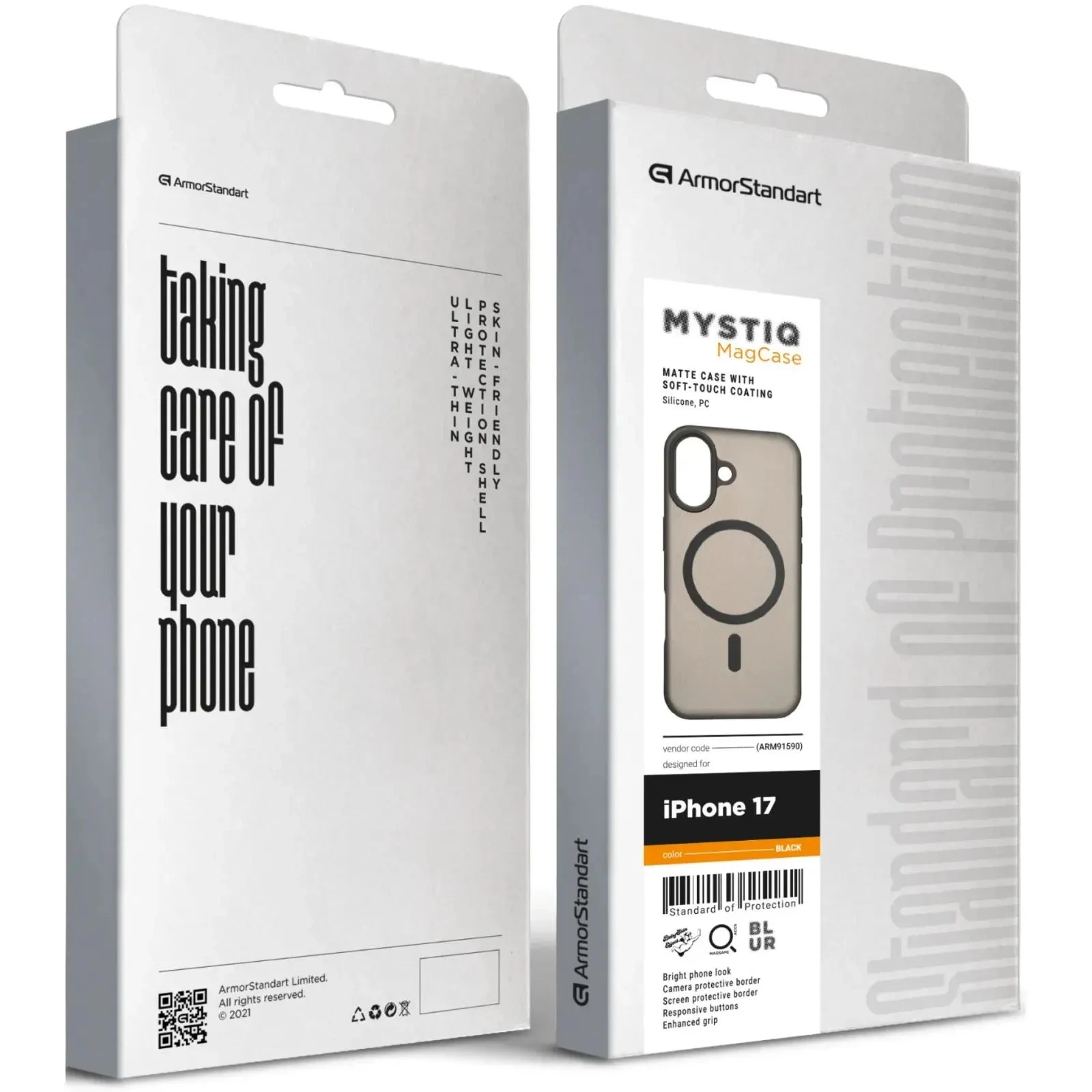 Чохол для мобільного телефону Armorstandart Mystiq MagCase Apple iPhone 17 Black (ARM91590) (UA)