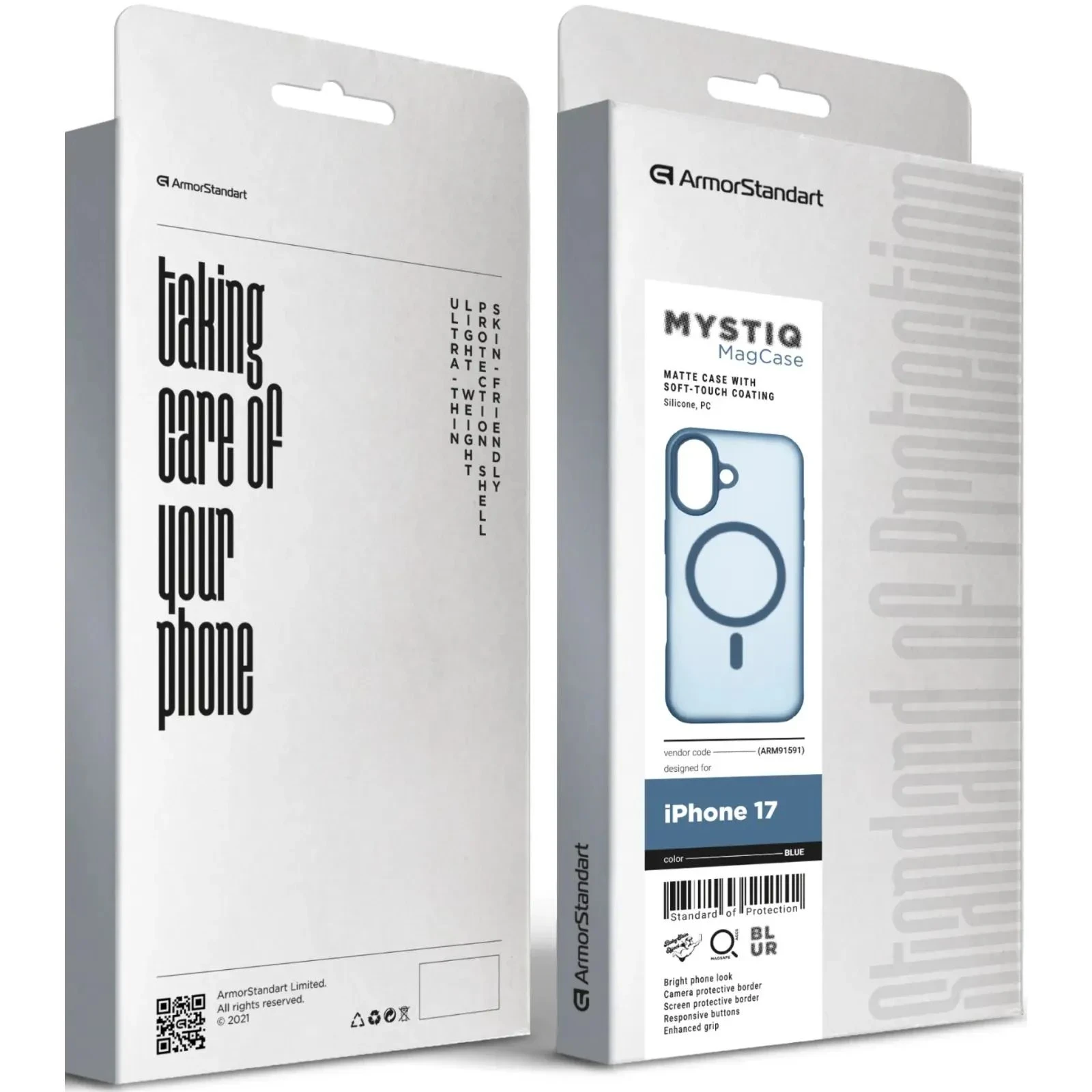 Чехол для мобильного телефона Armorstandart Mystiq MagCase Apple iPhone 17 Blue (ARM91591) (UA)