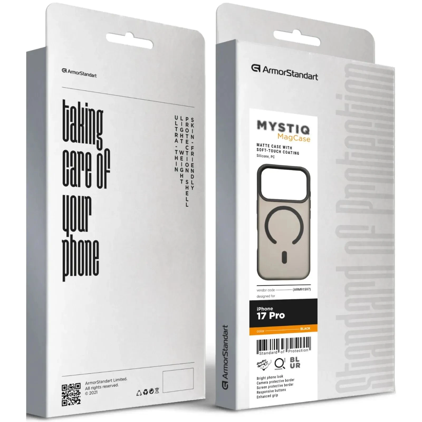 Чохол для мобільного телефона Armorstandart Mystiq MagCase Apple iPhone 17 Pro Black (ARM91597) (UA)